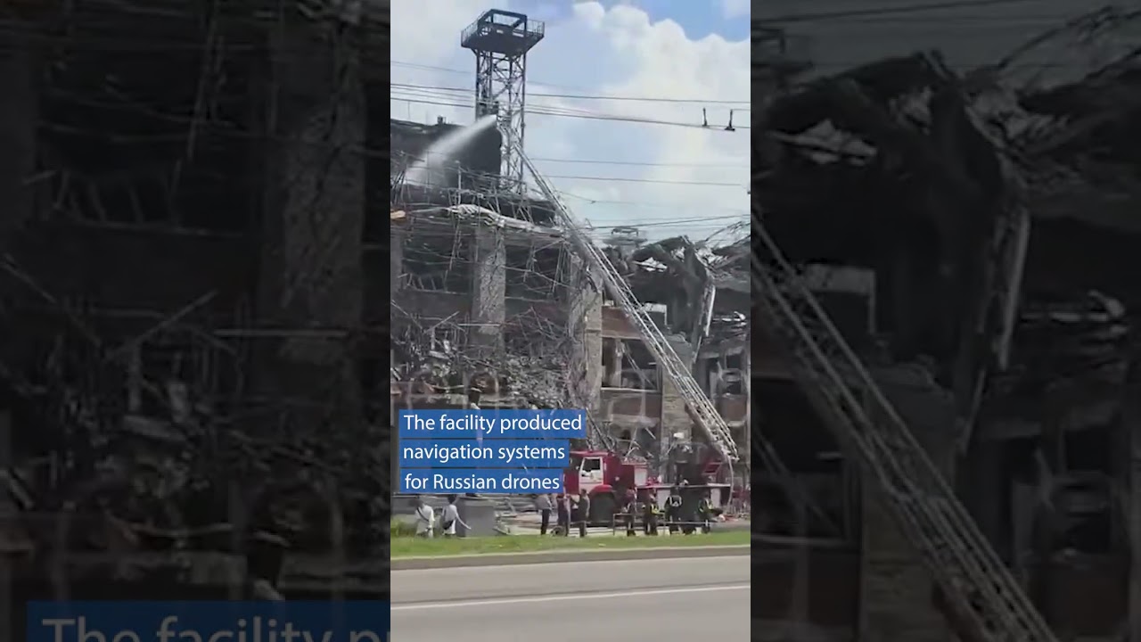 New footage shows the aftermath at a key Russian defense plant
