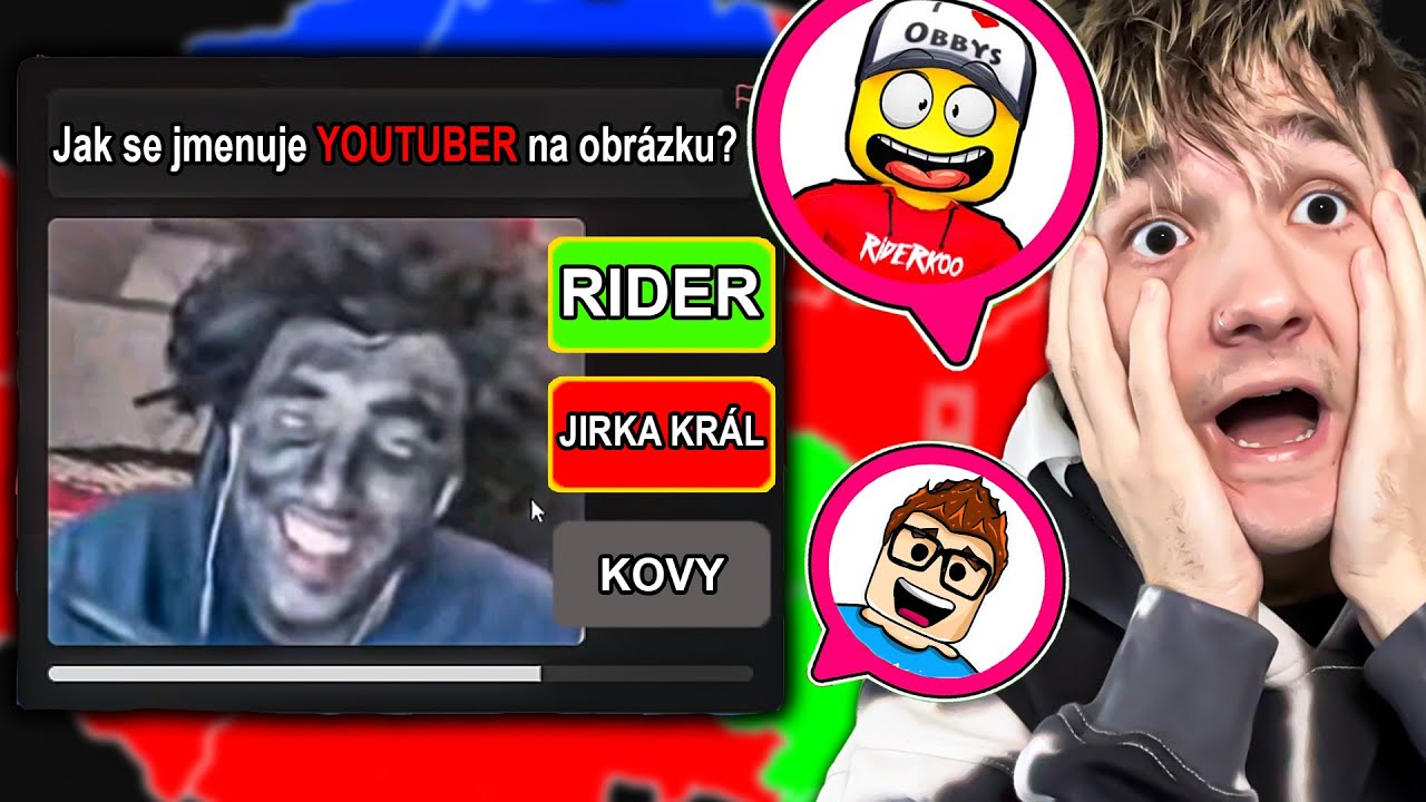 NEJTĚŽŠÍ KVÍZ O YOUTUBERECH S KAMARÁDY! w/ Rider, Bozi