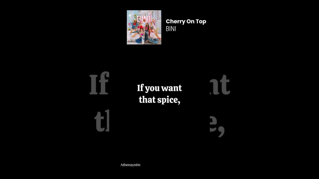 BINI - 'Cherry On Top' (Lyrics)