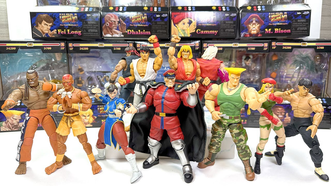 All Jada Toys 1/12 ULTRA STREET FIGHTER II Characters Action Figures | Ultra Street Fighter 2 Figure