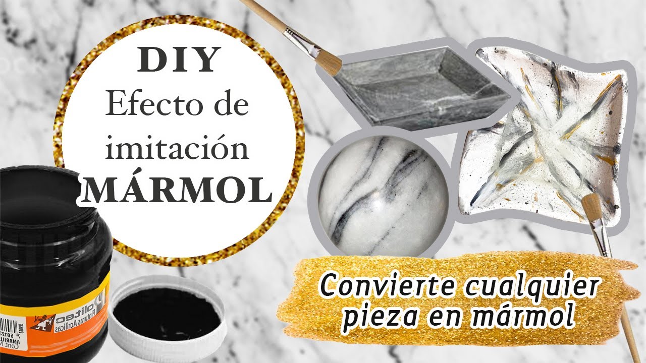 ✨🖤🤍 Aprende a hacer imitación mármol efecto con pintura /marmoleado 🖤🤍✨