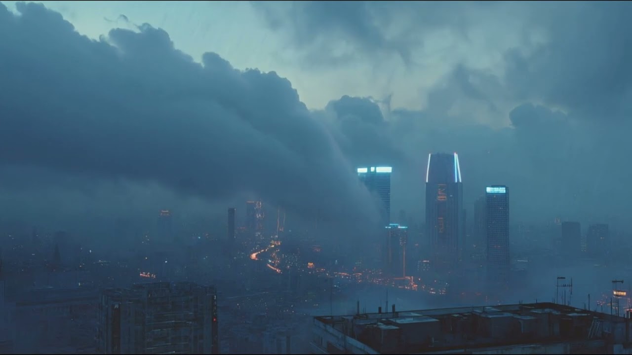 Cyberpunk Ambient | Neon Clouds & High-Rise City for Deep Coding [1 Hour / Vangelis Style]