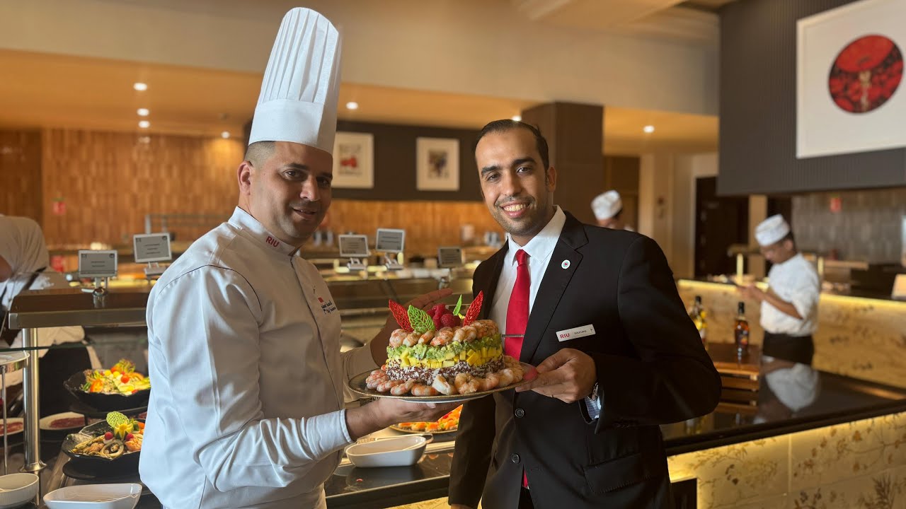 Découvrez le Buffet Dîner du Riu Tikida Palace agadir #food #artculinaire #benchahmout #restaurant