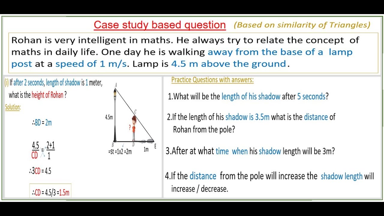 Class10 | Case based | Rohan is very intelligent in maths. He always try to relate the concept .....