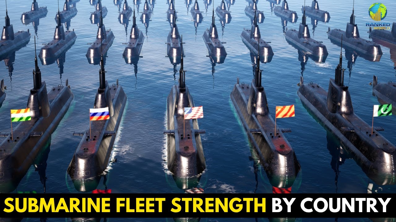 Submarine Fleet Strength by Country in 2025 | 3D Animated Comparison of Active Submarines Globally