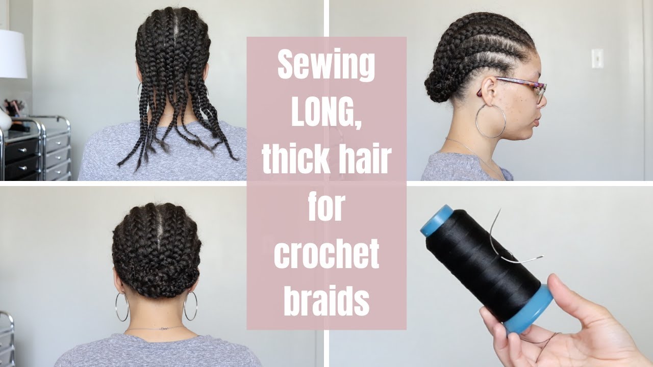 Basic Crochet Braid Pattern for LONG Hair and How to Sew up Loose ends