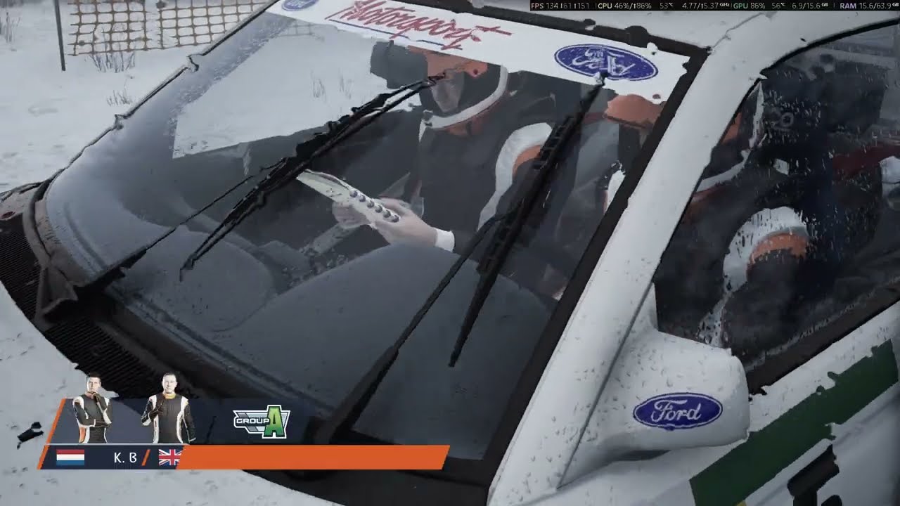 EA WRC Ford Escort Cosworth Scandia Rally career mode