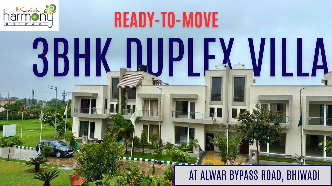 Krish Harmony Bhiwadi | 3BHK Duplex Independent Villa | Ready-To-Move | Alwar Bypaas Road Bhiwadi