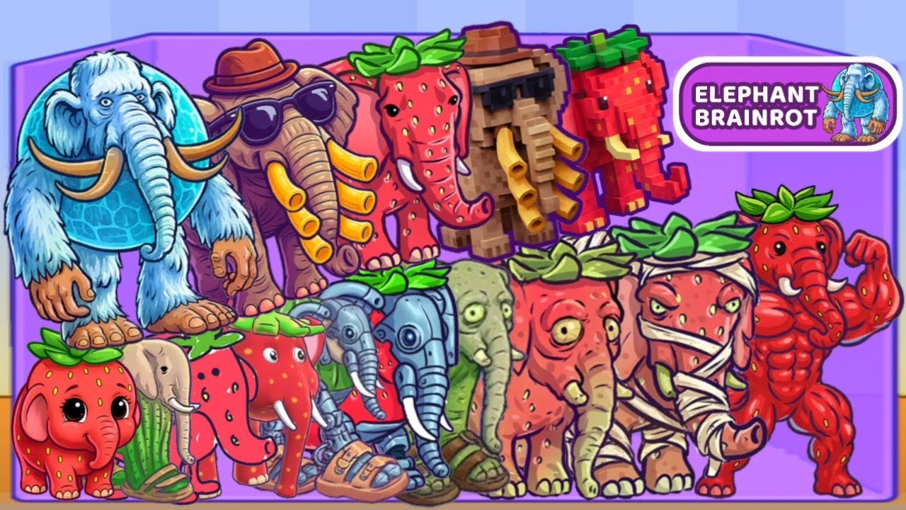 Merge Fellas ALL ELEPHANT Brainrot Family ⁉️ Boss + Boss New Update | The Ultimate Max Level