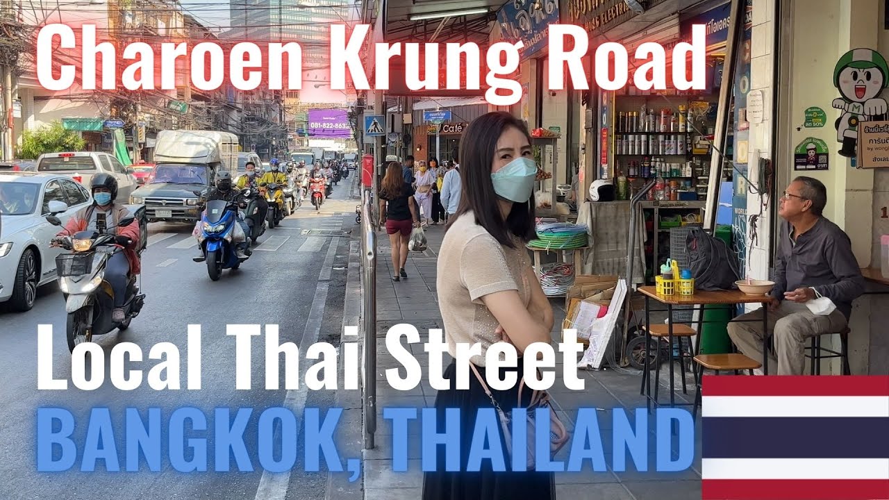Local Thai Street Charoen Krung Road - Bangkok Thailand