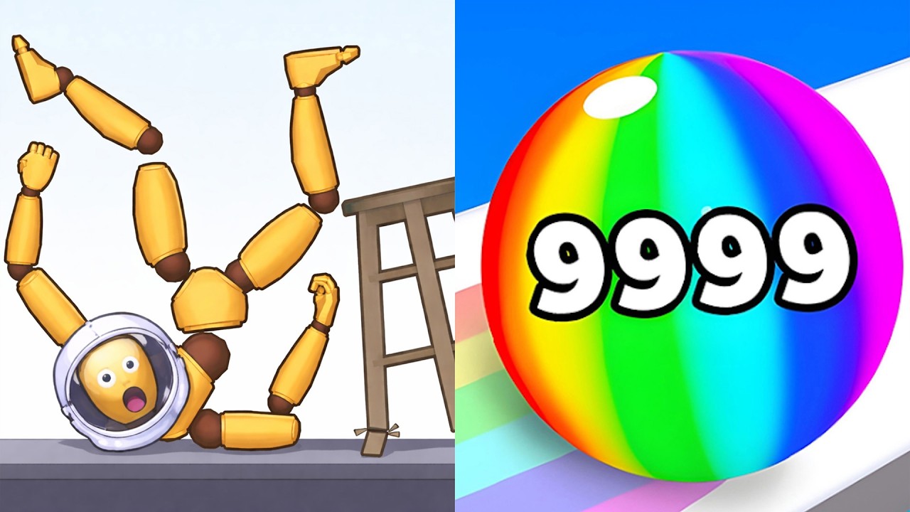 Kick & Break The Ragdoll Games vs Numbers Ball Blend Challenge All Levels Gameplay Android, iOS