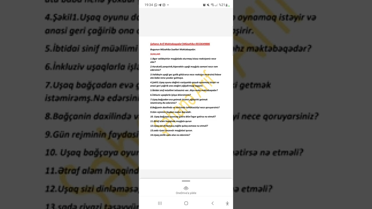 Musahibe Mektebeqeder qebul 4cu hisse .0553649886.Şehane Arif