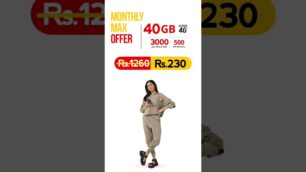 Jazz Monthly Max Offer (Only Rs. 230 Rupees) #jazz