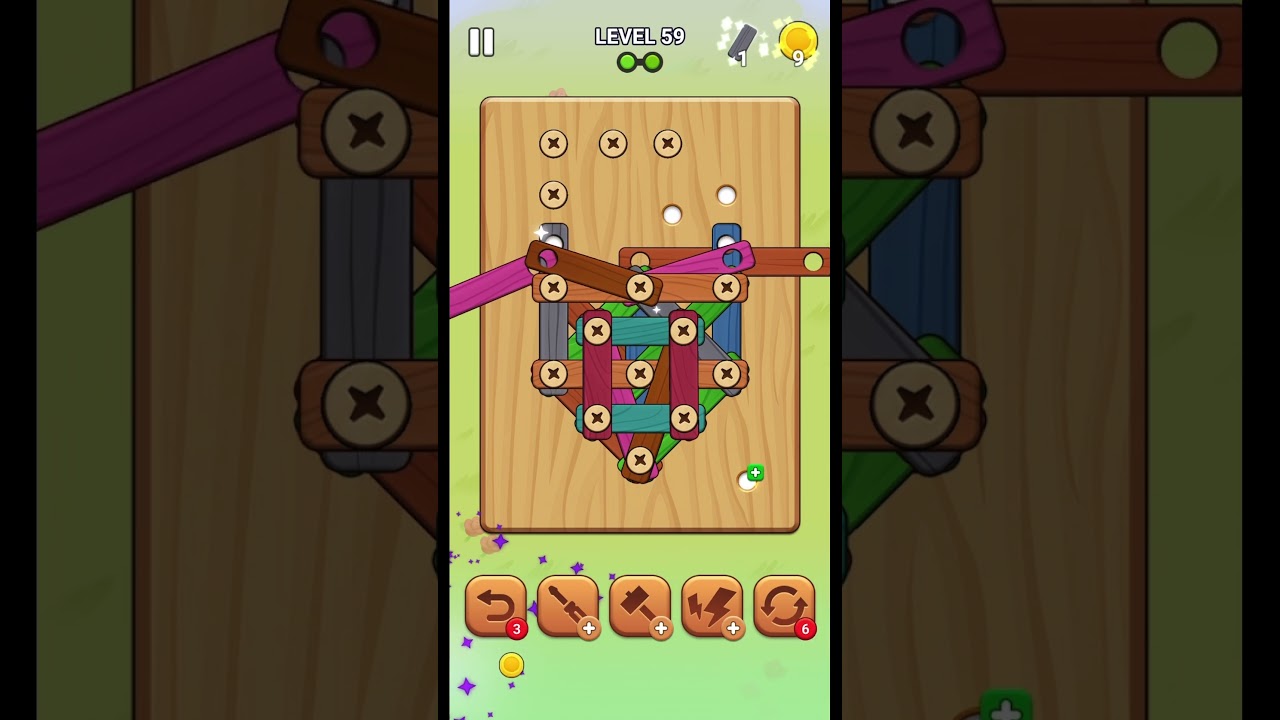 Wood Screw Puzzle |Gaming| Level 59 #Gaming#asmr#woodasmr#puzzle#puzzlegames