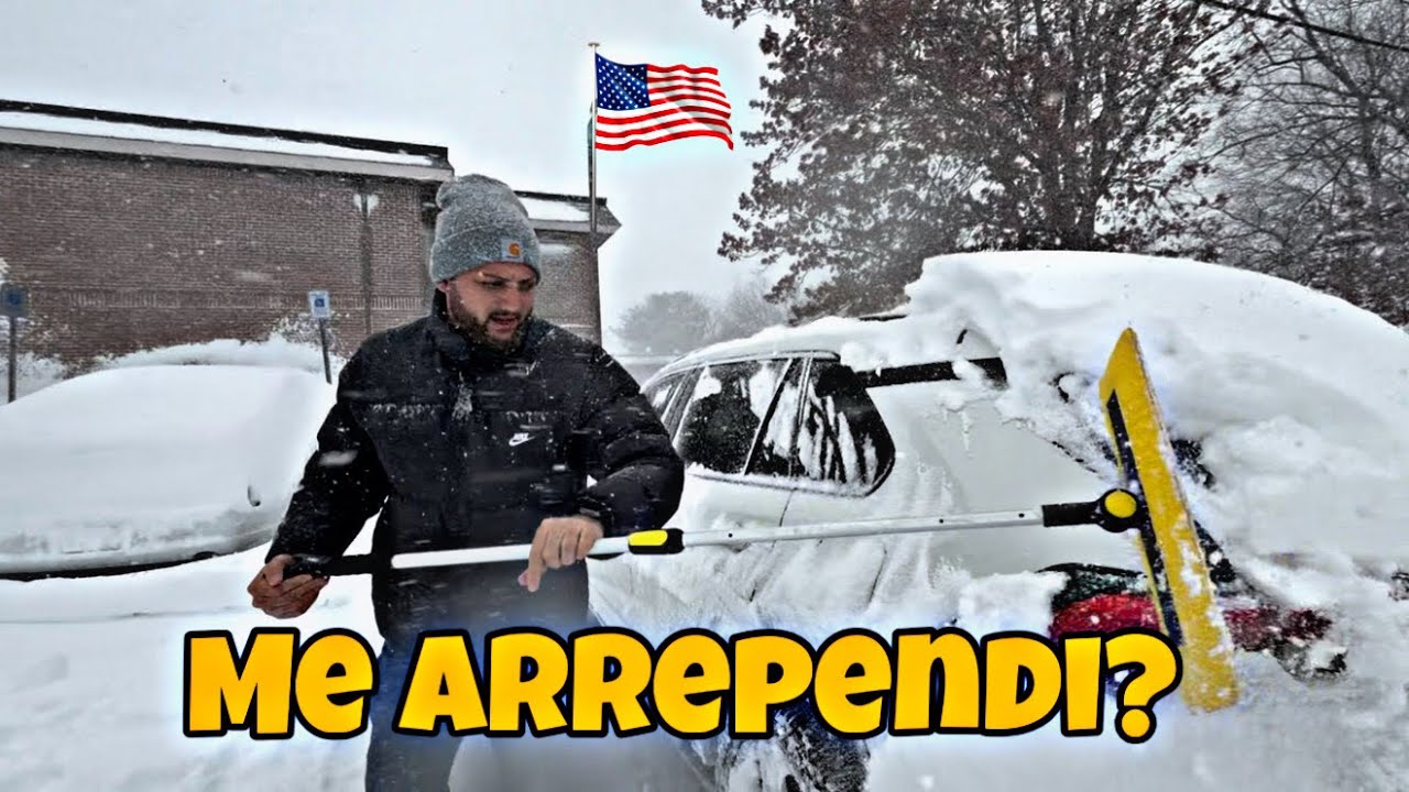 Peguei a PIOR tempestade de neve tentando chegar no trailer nos EUA 🇺🇸