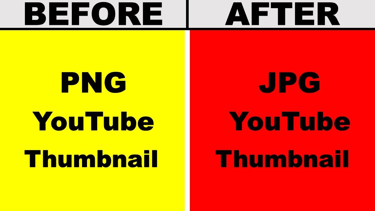 YouTube Thumbnail Size: How to Convert YouTube Thumbnail from PNG to JPEG | Dimensions (1280x720)