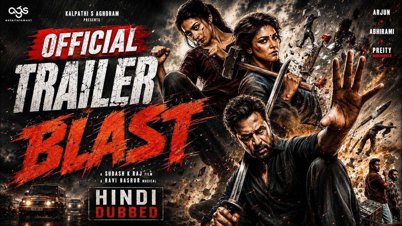 Blast Official Trailer Hindi 2026  | Arjun Sarja | Ravi Basrur BGM | New South Action Movie
