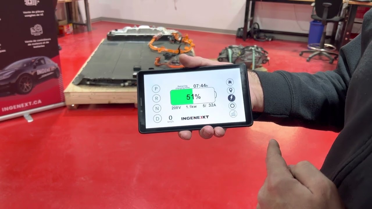 Présentation du tableau de bord pour contrôleur de moteur batterie Tesla