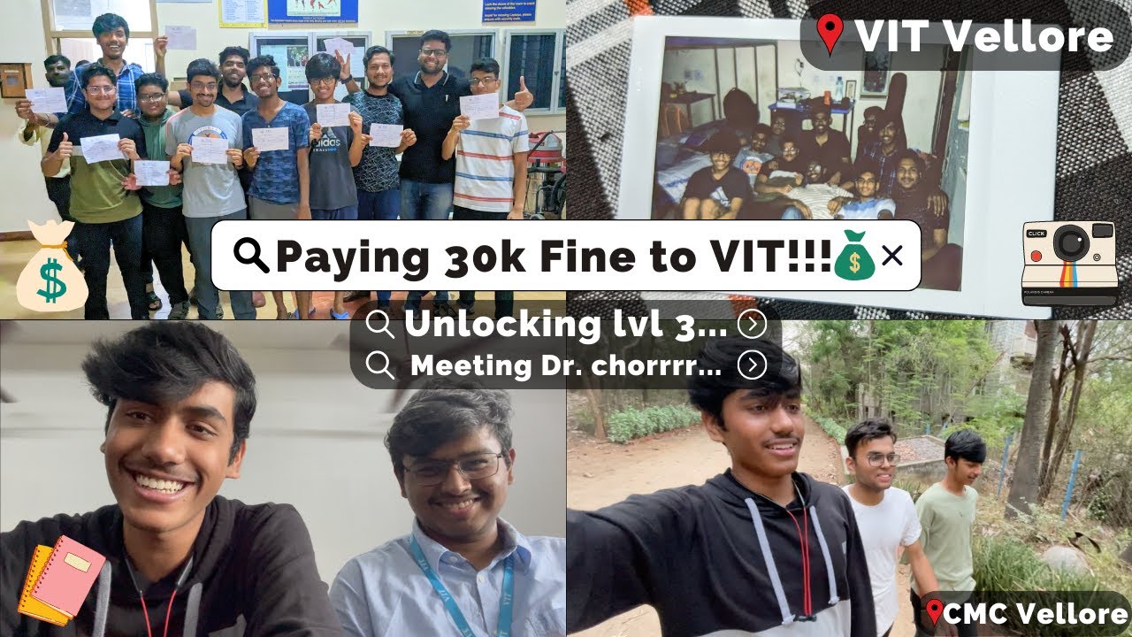First day of 3rd year📚 and *PAYING 30K FINE TO VIT*💰|📍VIT Vellore #vit #vitvellore