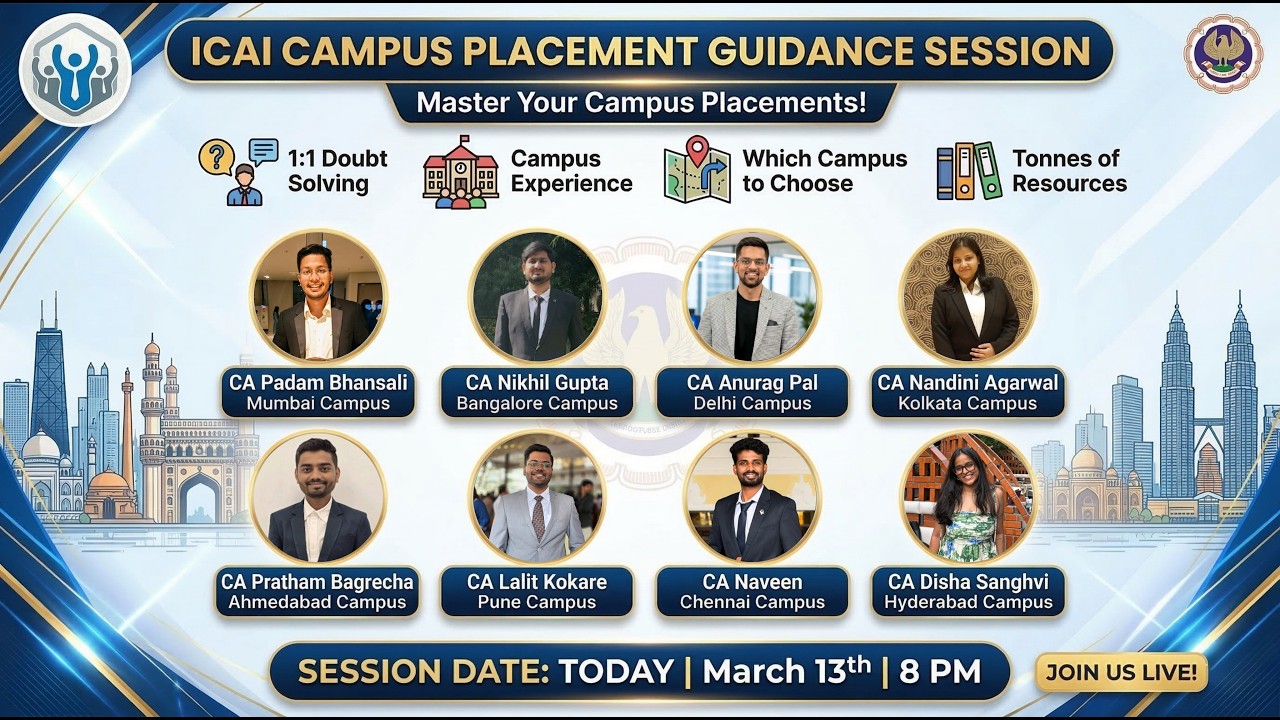 ICAI Jan'26 Campus Guidance Session | Speakers from each campus