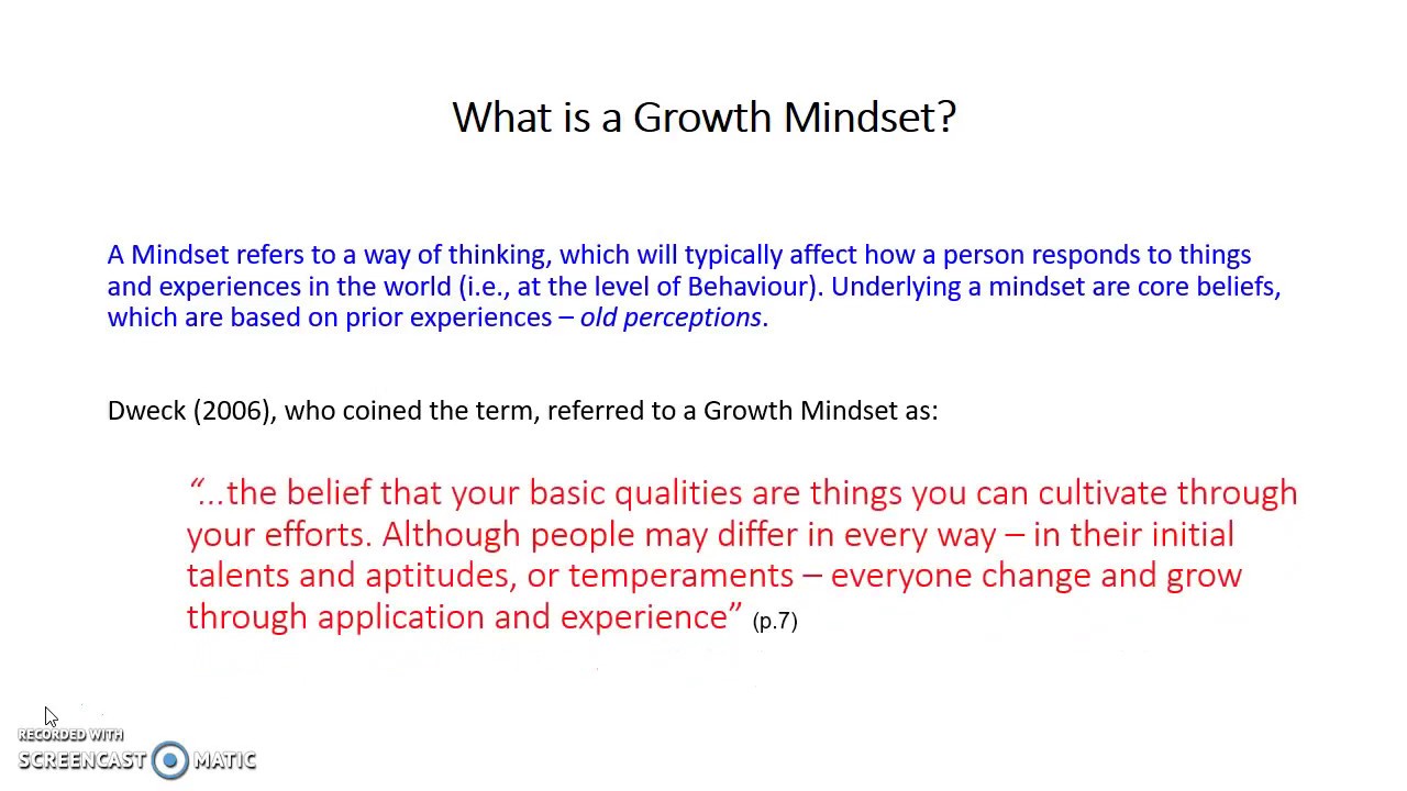 What is a Growth Mindset
