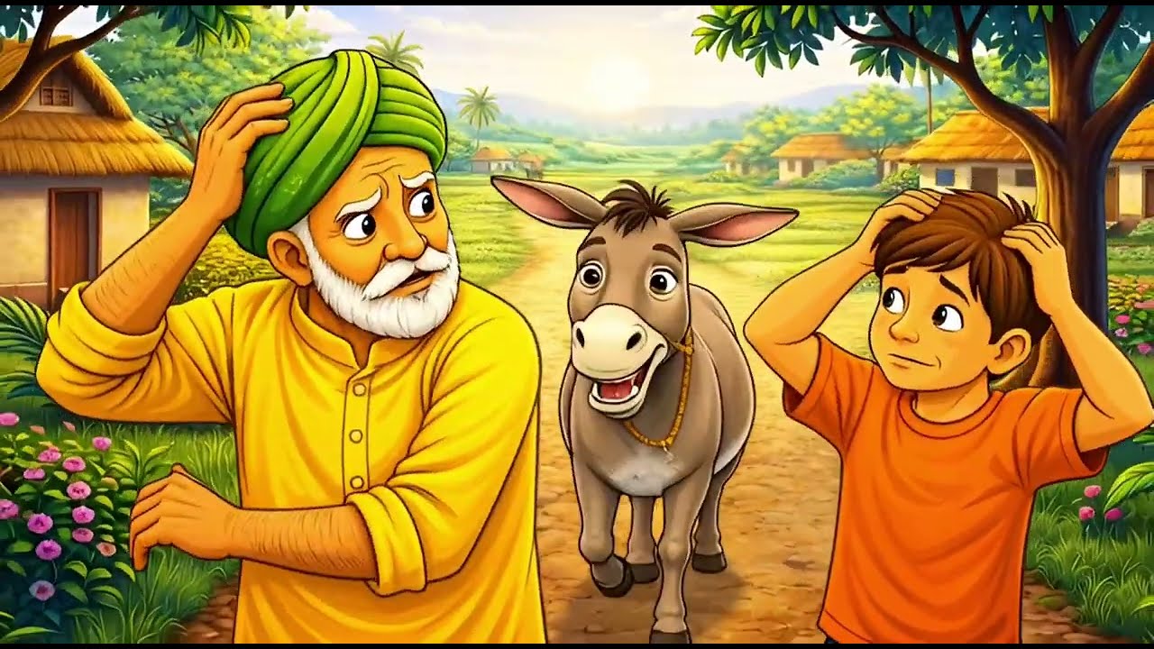 गधा इंसानों के कंधों पर 😄 | Funny Moral Story for Kids in Hindi