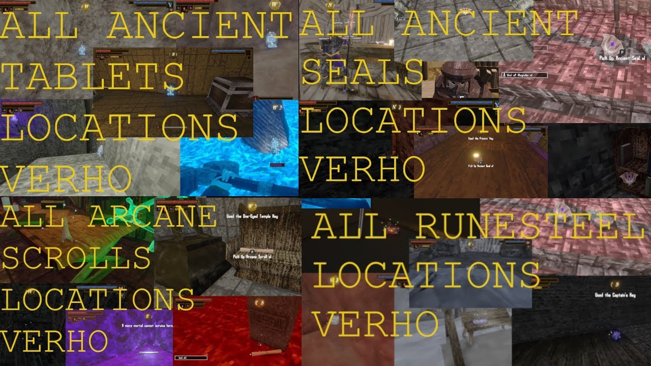 Verho Curse of Faces all seals, scrolls, tablets and Runesteels