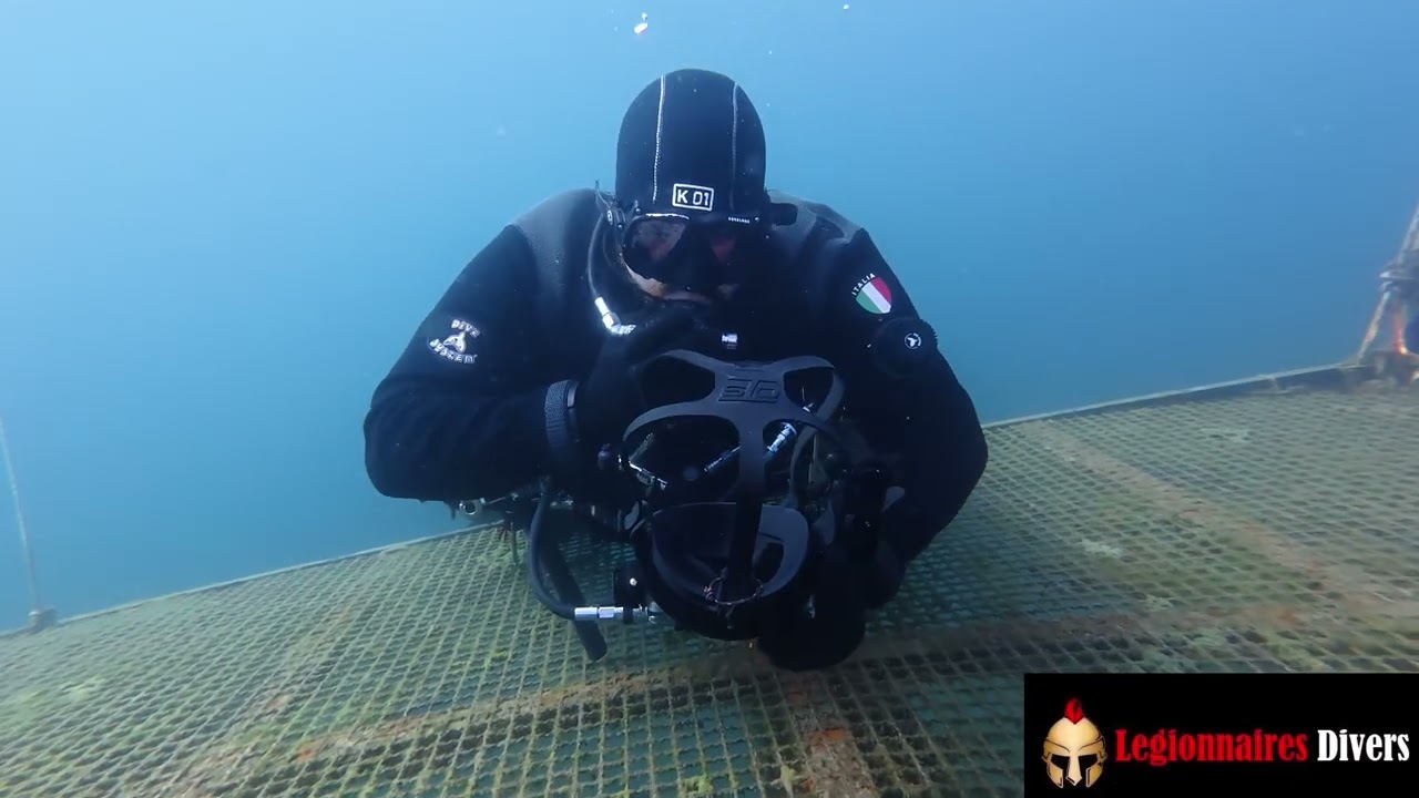 Full face mask - sidemount -backmount  Bracciano's lake