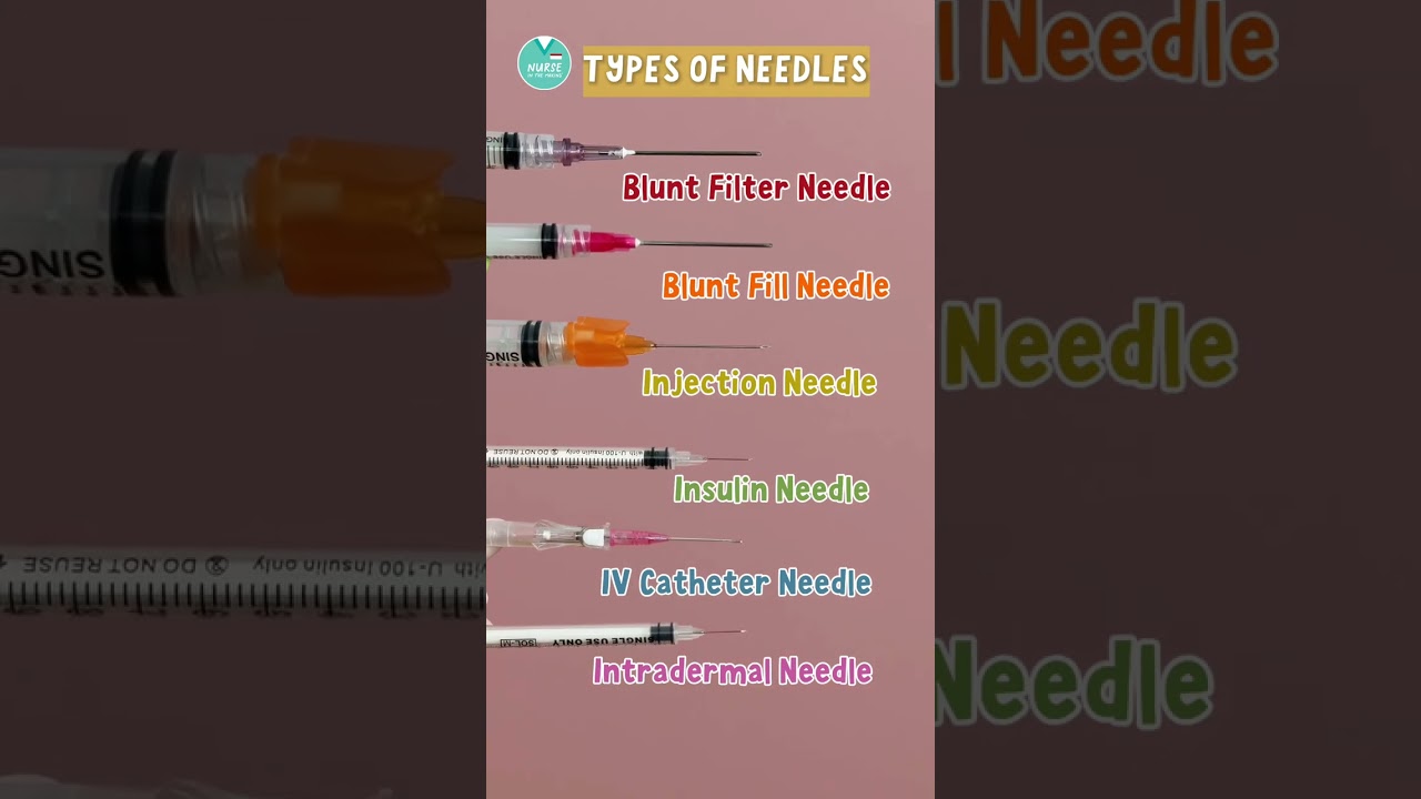 Types of needles you need to know before clinicals