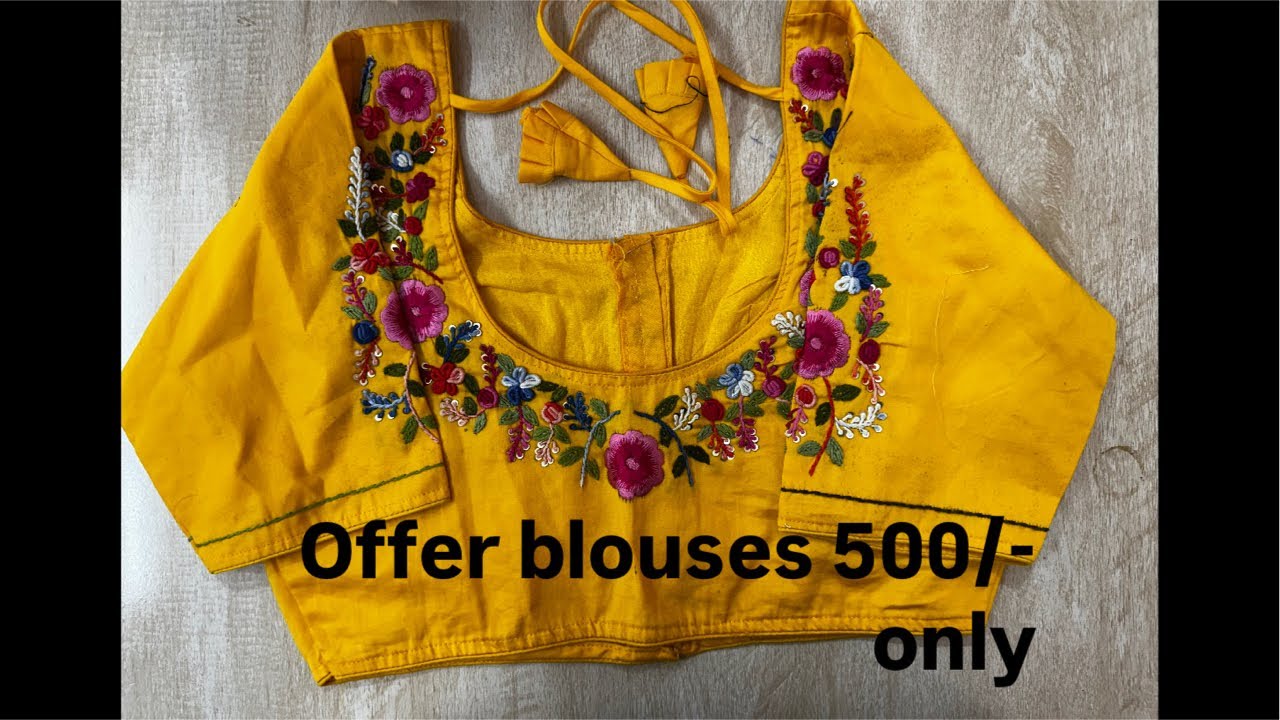 Vijaya Sarees is live on offer blouses 500/- only