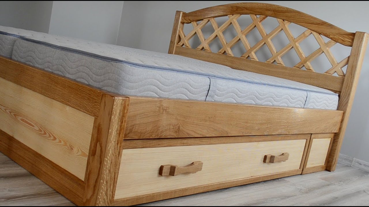Double bed with storage