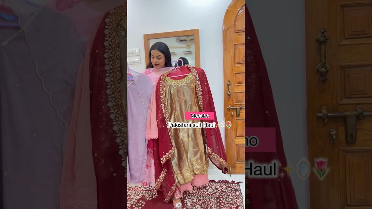 Designer Pakistani Suit haul from meesho | Ethnic pakistani kurta sets #meesho #meeshohaul #shorts