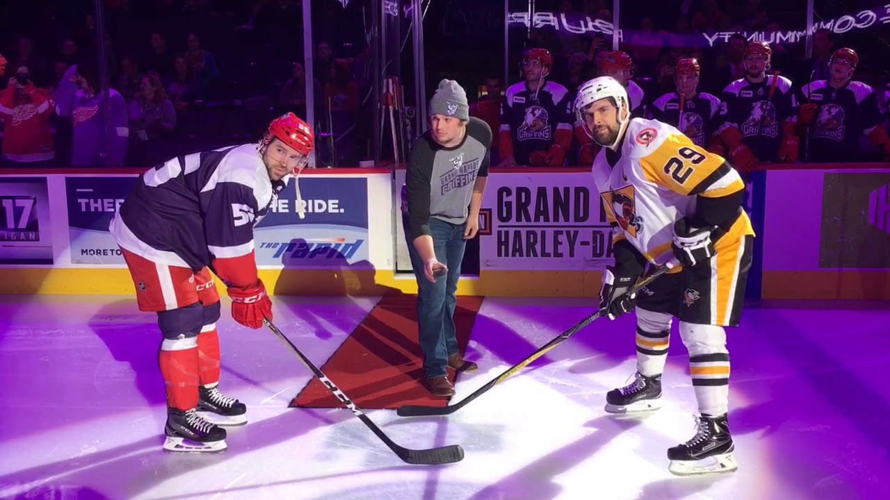 Evan Beukema overcomes cancer, drops ceremonial first puck