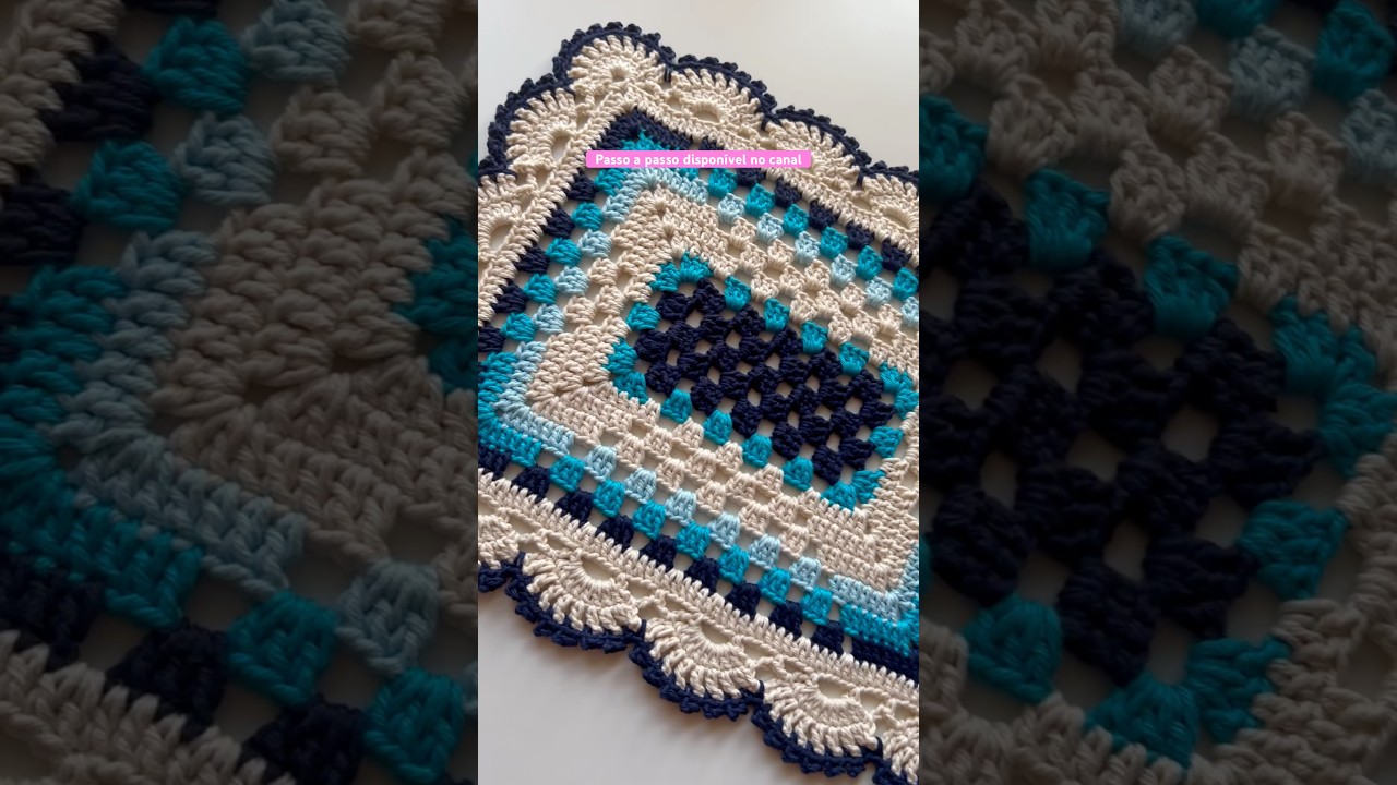 Sousplat de croch&ecirc; retangular americanos de croche retangular passo a passo #crochet #artsemcroche