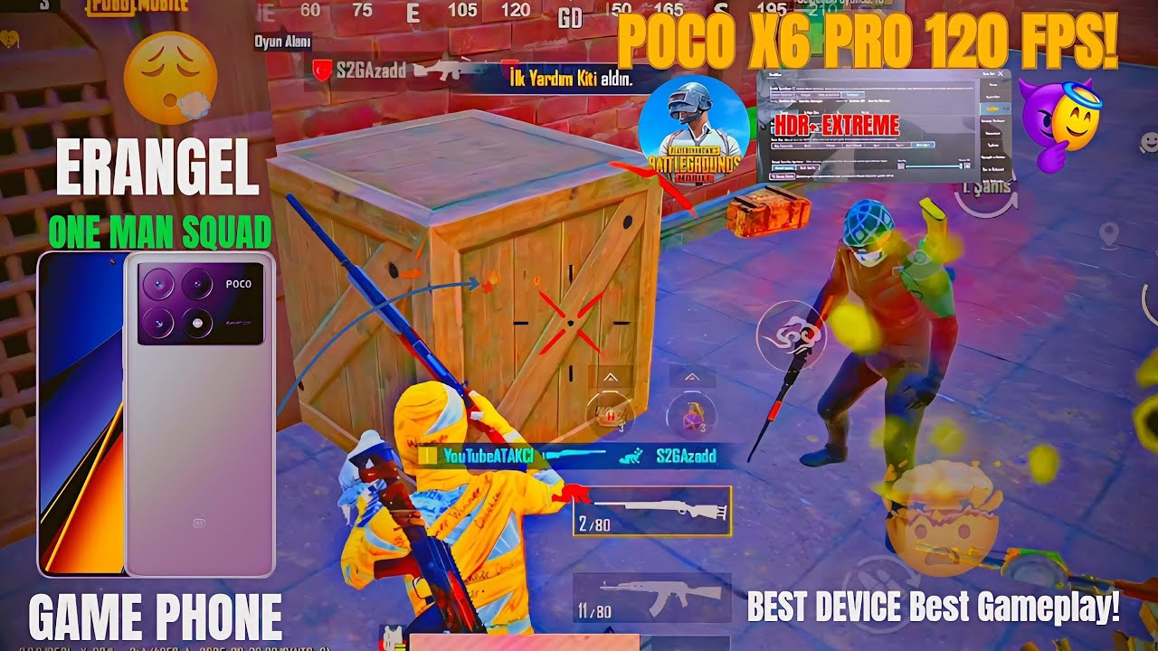 POCO X6 PRO PUBG TEST HDR+ EXTREME ERANGEL LEGENDARY MATCH 🔥