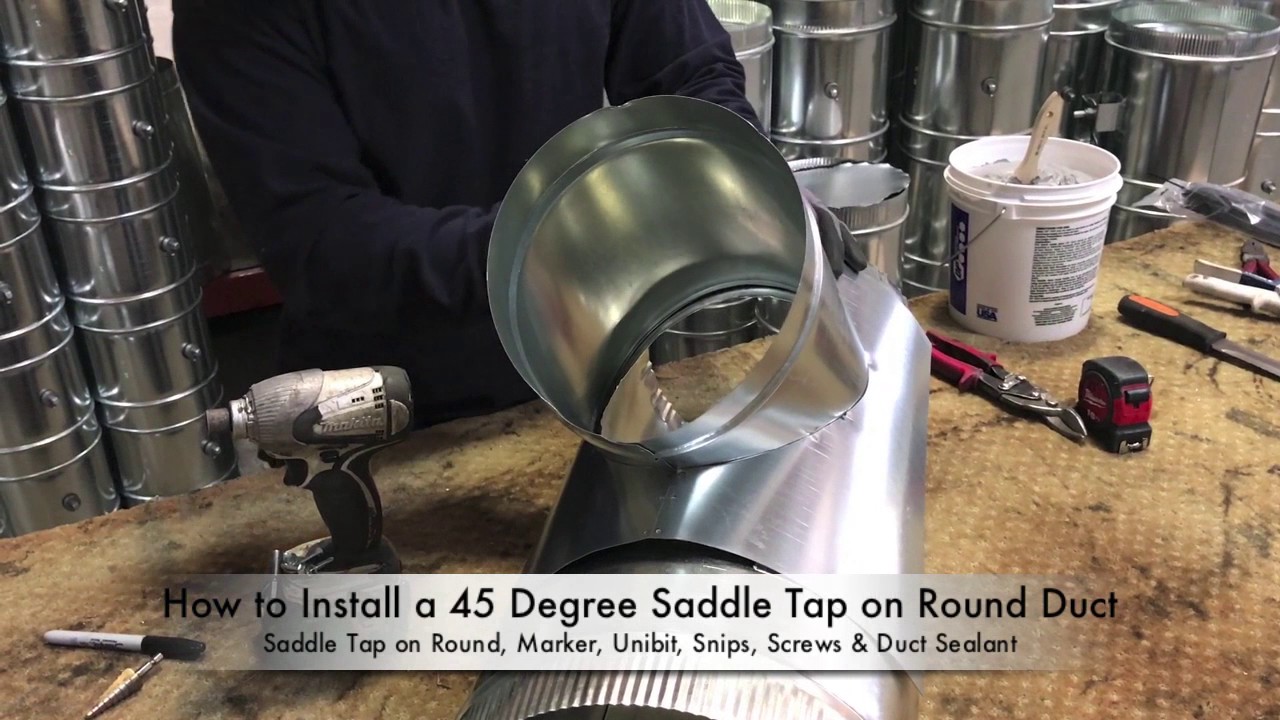 How-To Install a 45 Degree Saddle Tap on Round Duct - The Duct Shop