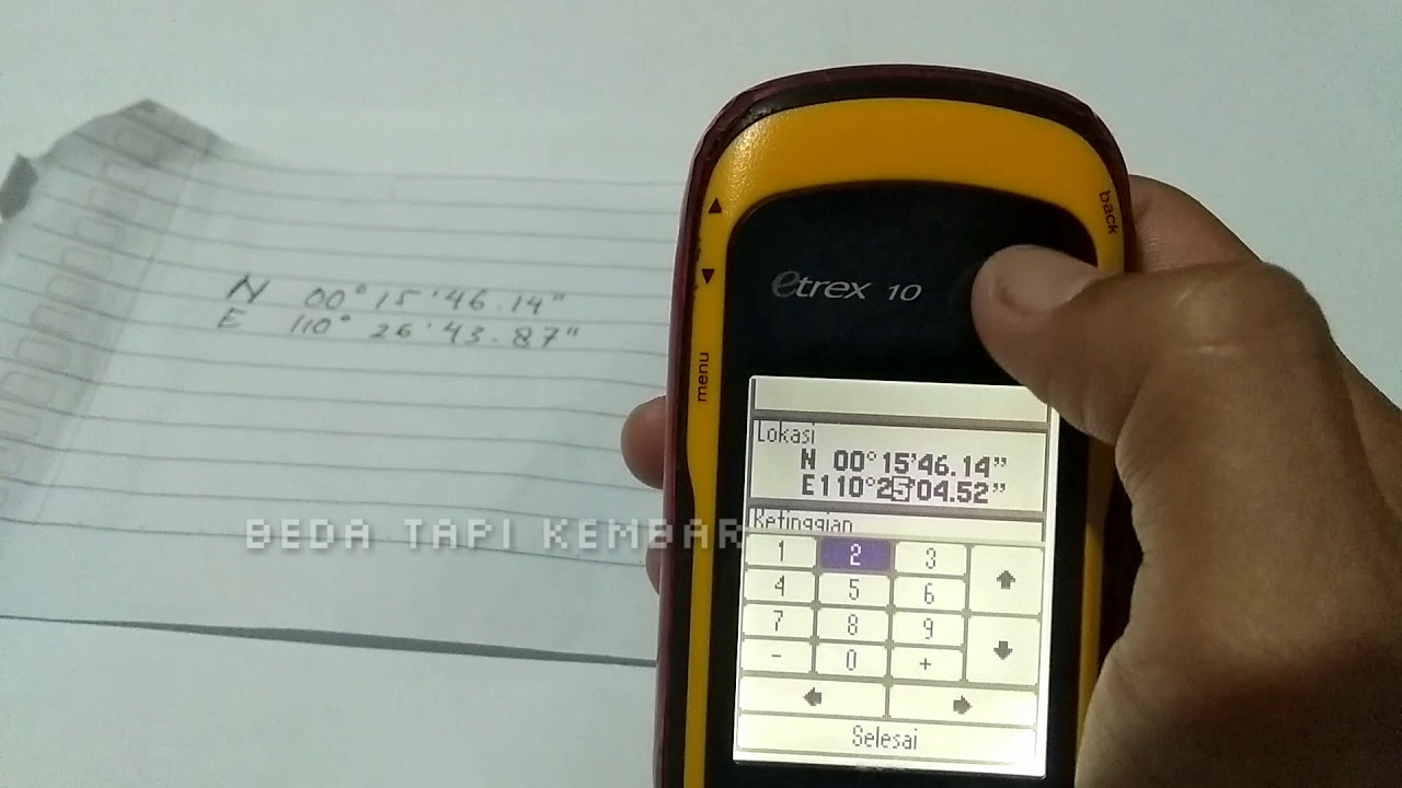 Cara input titik koordinat lokasi pada GPS GARMIN ETREX 10