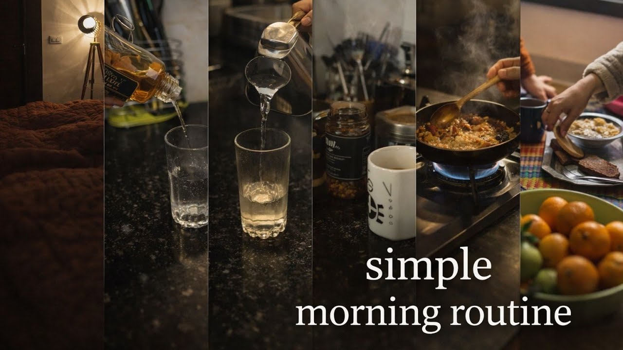 A Quiet Morning Routine | Brushing, Cleaning Fruits & Breakfast 🌿 | Silent Vlog