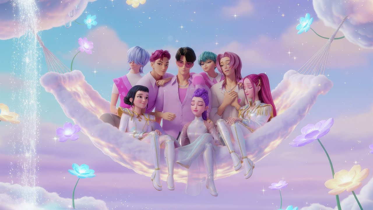 Fast Asleep with Rumi, Mira, Zoey, Jinu and Saja boys 💤 Piano Music to Calm Your Stressed Mind