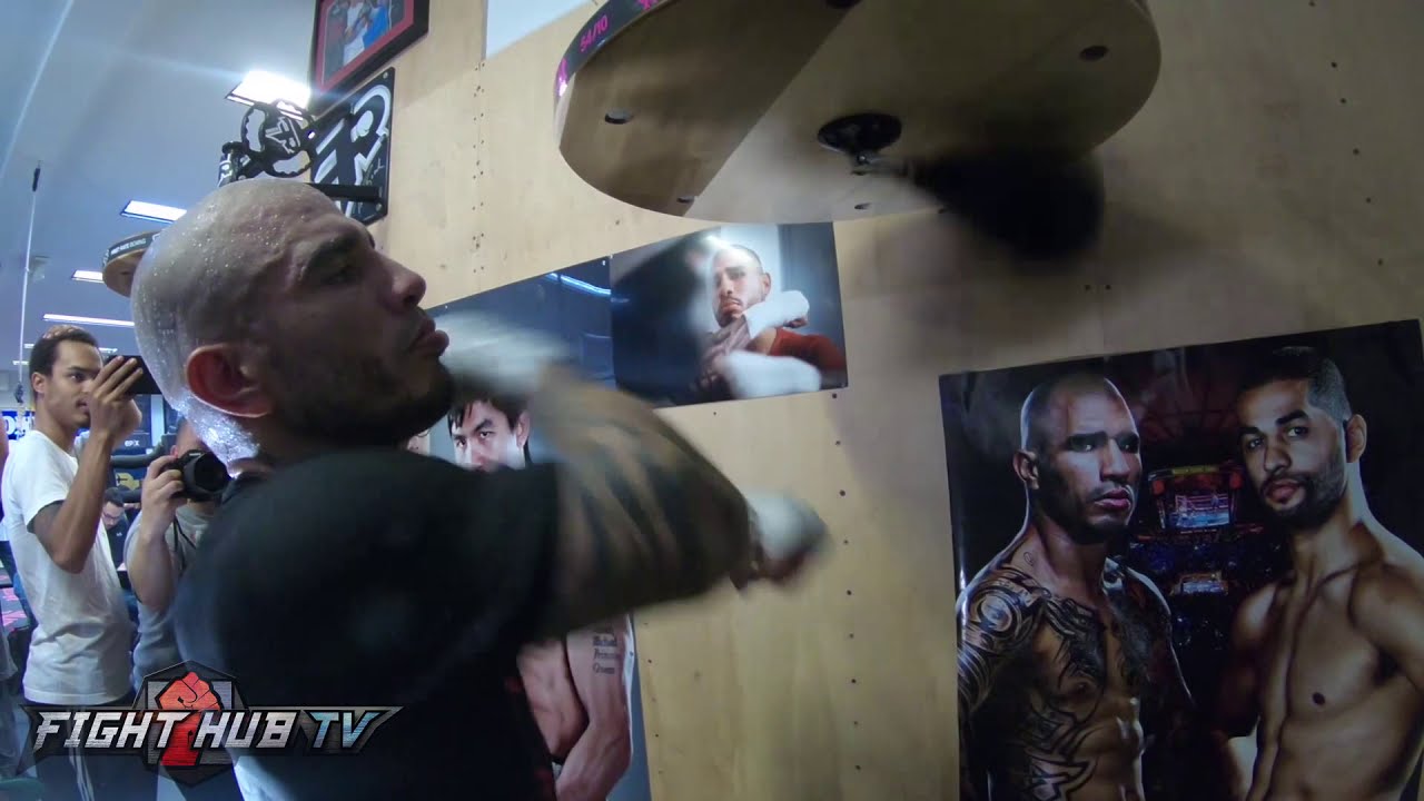 MIGUEL COTTO'S FINAL BOXING WORKOUT - MITTS & HEAVY BAG - COTTO VS ALI VIDEO