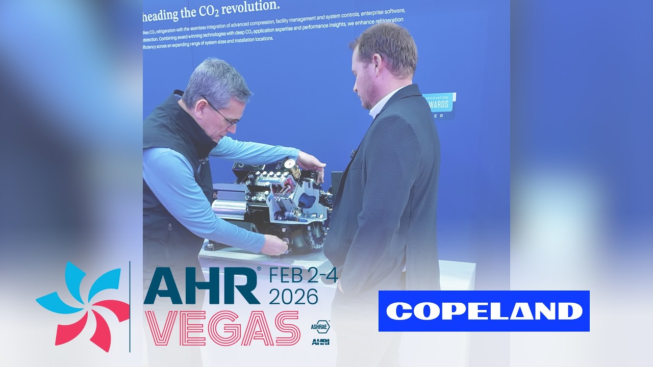 Пояснение к полугерметичному транскритическому компрессору CO2 Copeland | Выставка AHR Expo 2026