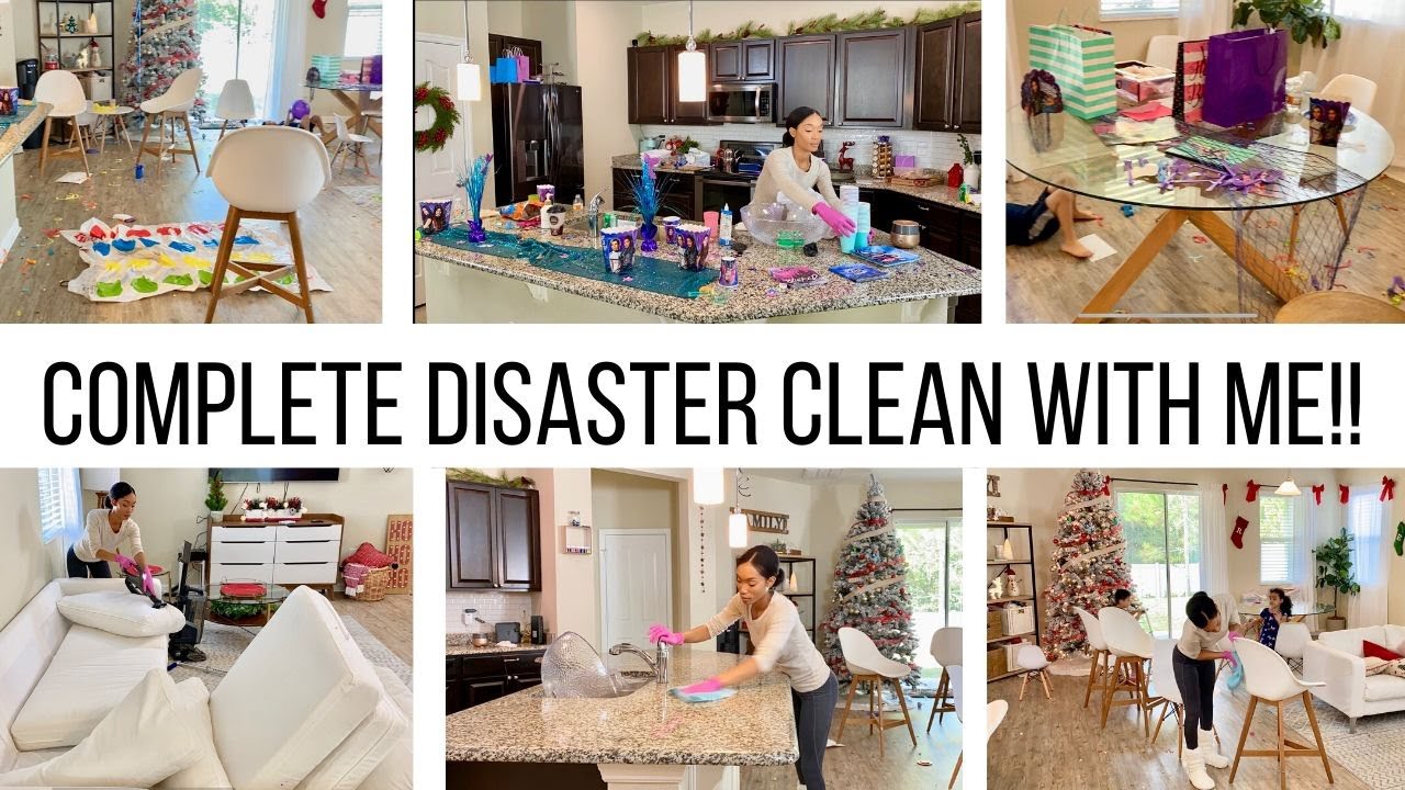 COMPLETE DISASTER CLEAN WITH ME // CLEANING MOTIVATION // Jessica Tull cleaning