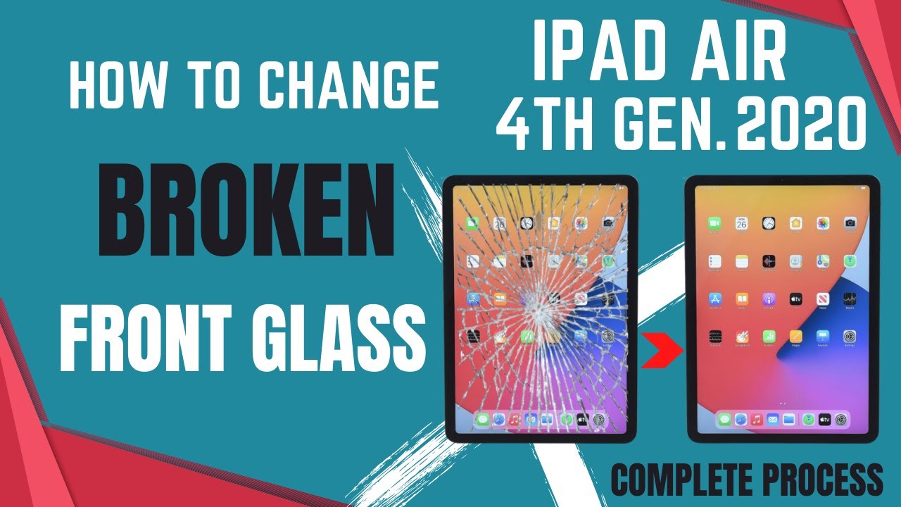 iPad Air 4th Gen. 2020 Damaged front glass replacement | How to change iPad front Glass ?