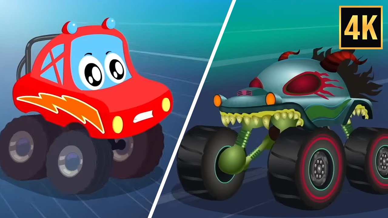 Catch Me If You Can HHMT + Little Red Car   Educational Cartoon Videos for Kids