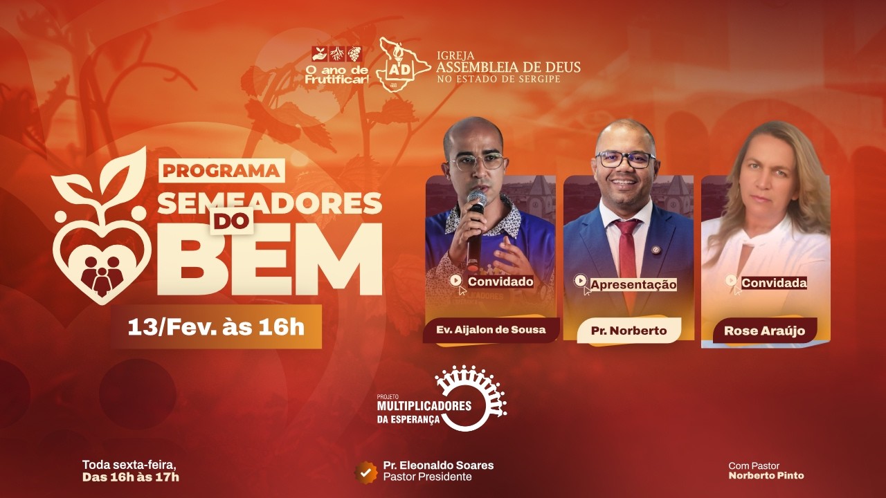 SEMEADORES DO BEM - AO VIVO  | 13/Fevereiro/2026 - O ano de Frutificar