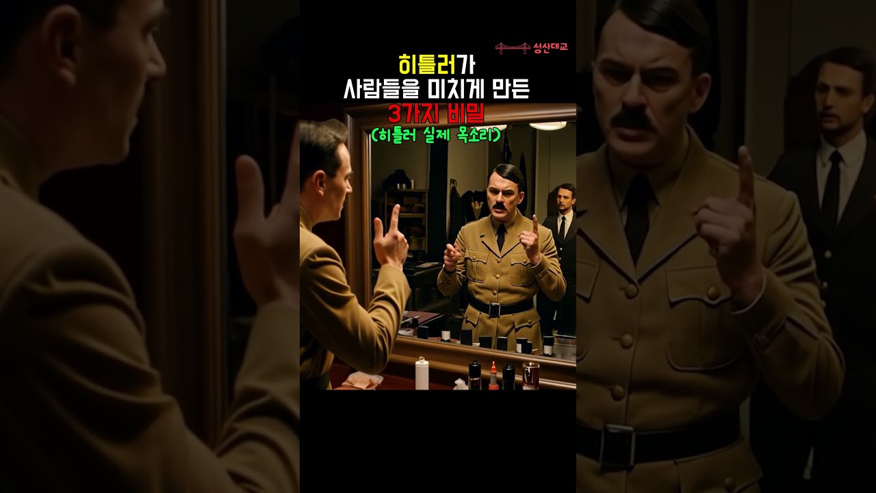 히틀러가 사람들을 미치게 만든 3가지 비밀 #히틀러실제목소리 #성산대교 #역사이야기 #역사다큐