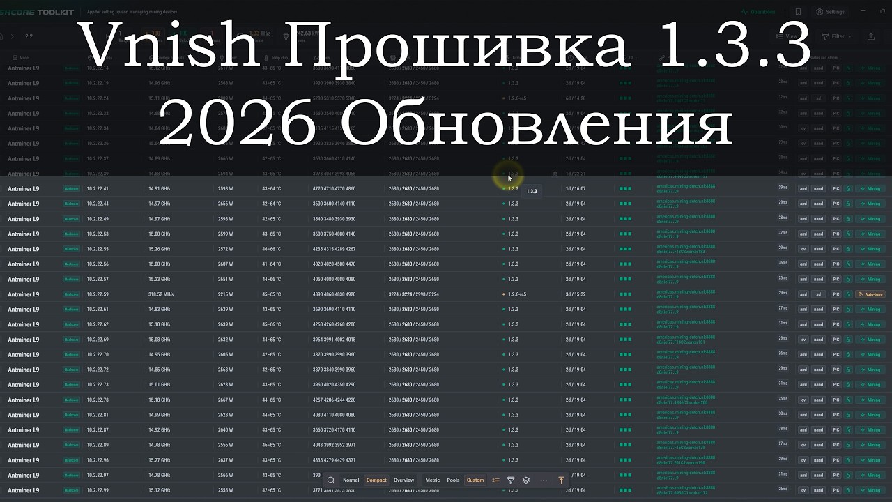 Vnish Прошивка 1.3.3 - Новое обновление 2026