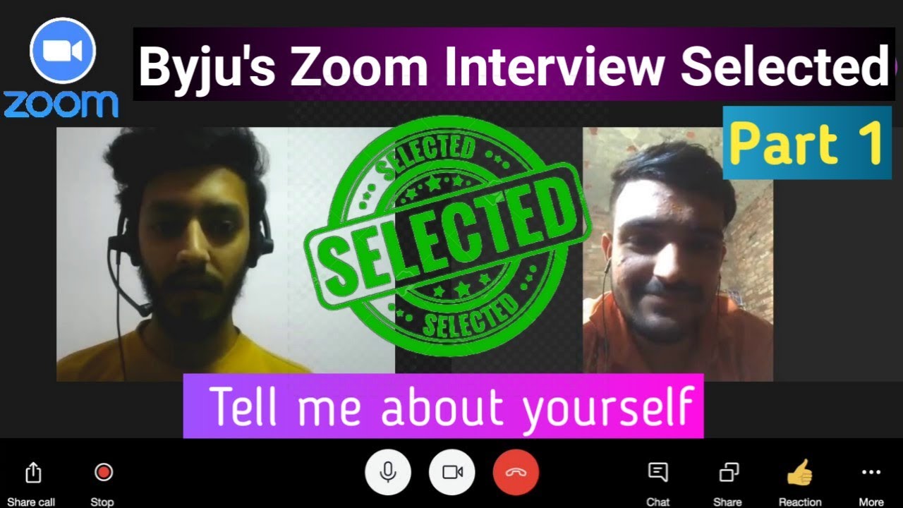 Byjus Interview on Zoom Selected | part 1 | what will they ask in Business Development Interview