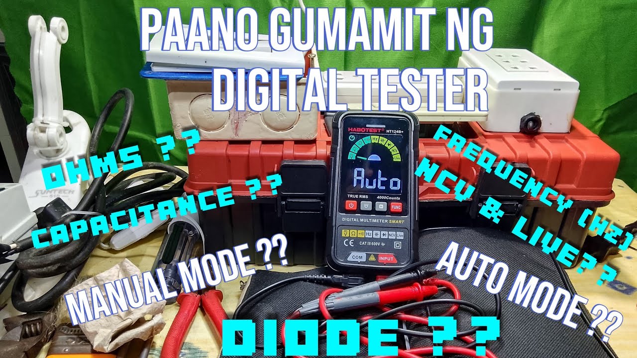 paano gumamit ng digital tester gamit ang Auto mode at Manual mode