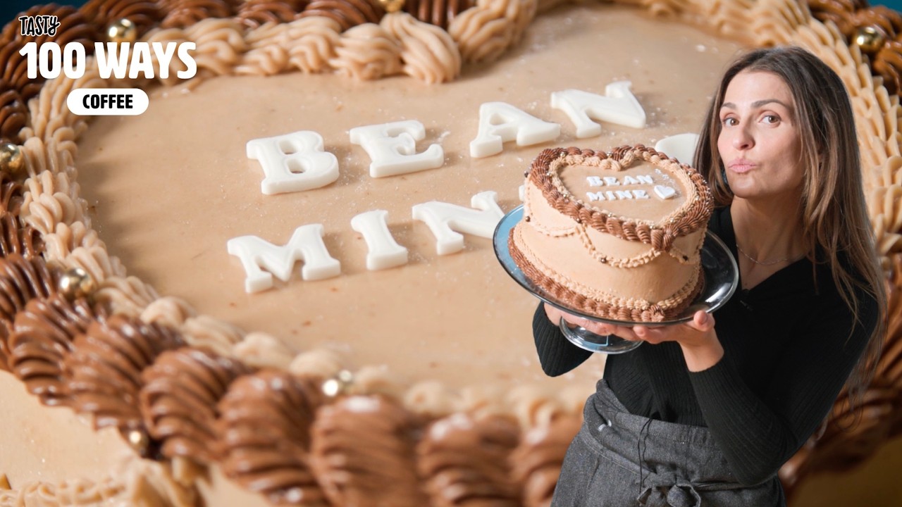 How To Make A Vintage Heart Shaped Cake | Coffee 100 Ways